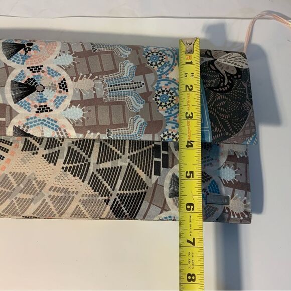 New Pineda Covalin bag Flap multicolor 100% seda textile Inside Pocket - Picture 7 of 11